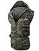 BigRabbit® Men's Sleeveless Workout Hoodie Zip-up Vests Gym Bodybuilding Lifting Tank Tops(XL,Camo)