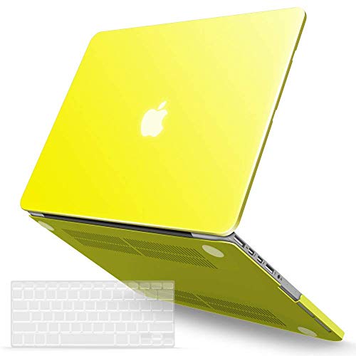 IBENZER MacBook Pro 13 Inch Case 2015 2014 2013 end 2012 A1502 A1425, Hard Shell Case with Keyboard Cover for Old Version Apple Mac Pro Retina 13, Lime, R13LM+1A