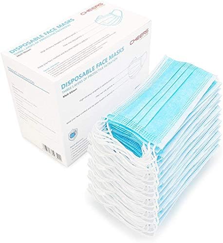 Face Masks, Disposable Face Masks, Breathable Face Mask, 3-Layer Masks 100 Pack