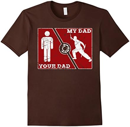 Mens my daddy is Eskrima, Arnis &amp; Kali tshirt Small Brown