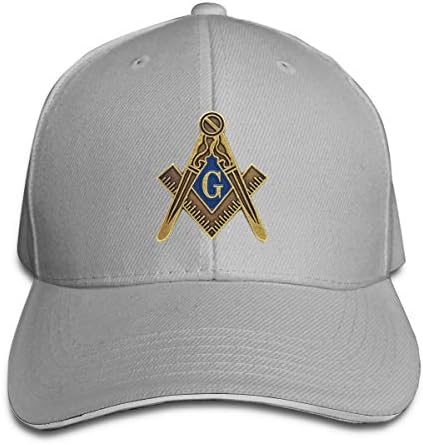 Masonic Symbol Snapback Sandwich Black Hats Adjustable Peaked Trucker Cap for Women Or Men