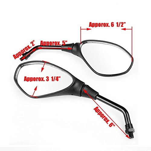 Universal For KTM 1190 Adventure Pair Motorcycle Bike Rear View Side Mirror w/8mm 10mm Thread Black New
