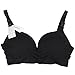 CooShco Women's Seamless Nursing Maternity Bra Push Up Comfort Sleep Bralette Color Black Size M (Pack of 3)