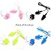 Odowalker Swimming Earplugs with String Waterproof Silica Gel Silicone Anti-lost Swim Ear Plugs and Nose Clips Clamp Cover,Pack of 4 Colors with 4 Cases