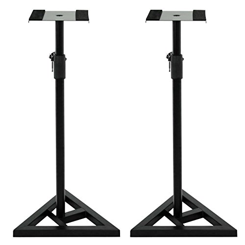 ZENY Pair of Studio Monitor Speaker Stands Height Adjustable Concert