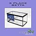 Deep Blue Professional ADB11003 Glass Standard 3-Way Betta Aquarium Tank Kit, 1.9-Gallon