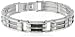 Men's Stainless Steel Two-Tone Cable Inlay Link Bracelet
