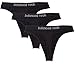 Balanced Tech Women's Seamless Thong Panties 3-Pack - Black - Large