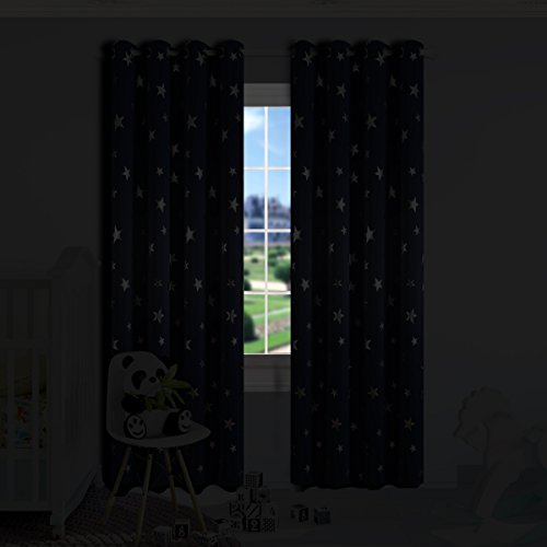 Kotile Star Wars Themed Kids Room Blackout Curtains 2 Panels