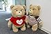 2 pcs for Teddy Bear Clothes The Red Sweater With a Heart T-shirt and Stars Striped Sweater Fit 14