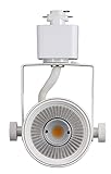 Cloudy Bay LED Track Light Head,CRI90+ Warm White Dimmable,Adjustable Tilt Angle Track Lighting Fixture,8W 40° Angle for Accent Retail,White Finish,Halo Type