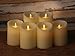 AIR ZUKER C-Cell Flameless Candles Super-Long Battery Life Dancing Flame Wax Pillar LED Candle with Timer and 10-Key Remote - Set of 6