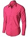 Style M Men's Stylish Comfortable Solid Color Long Sleeve Dress Shirts
