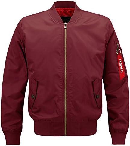HANQIU Mens Outdoor Lightweight Army Military Flight Bomber Jackets Windbreaker
