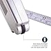 Smart Weigh 50kg/110lb Digital Postal Luggage Scale with Electronic Ruler, Hanging Scale Luggage Weight, Portable Bag Scale, Digital Luggage Scale Travel, Silver