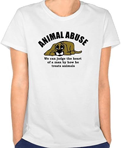 Women's Animal Abuse Art Photo Organic Cotton Short Sleeve T Shirt