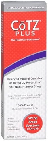 CoTZ Plus Sunscreen, SPF 58 2.5 oz (70 g)