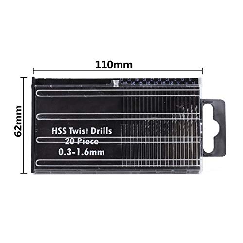 ESUHUANG Spiralbohrer 0.3-1.6mm Mini Micro-Bohrer-Set Aluminium-Handbohrmaschine Modell-Fertigkeit mit Fall-Werkzeug… – Bild 5