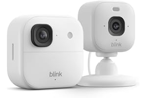 Blink Outdoor 2K+ and Mini 2K+ (newest model) â€” Wireless and plug-in 2K resolution smart security cameras, Sync Module Core included â€” 2 Cameras (White)