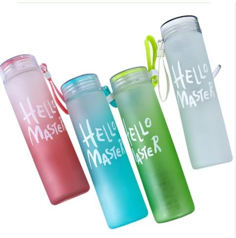 Photo 1 of SGC HOME Green Glass Water Bottle - 400ml Reusable Gym, Hiking, Travel, Office - Modern Design, Leak Proof, BPA Free