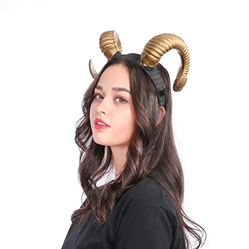TooTu Halloween Headdress Horn headband Unisex Headpiece Costume Halloween Hat Light Up Party Horn Hair clip