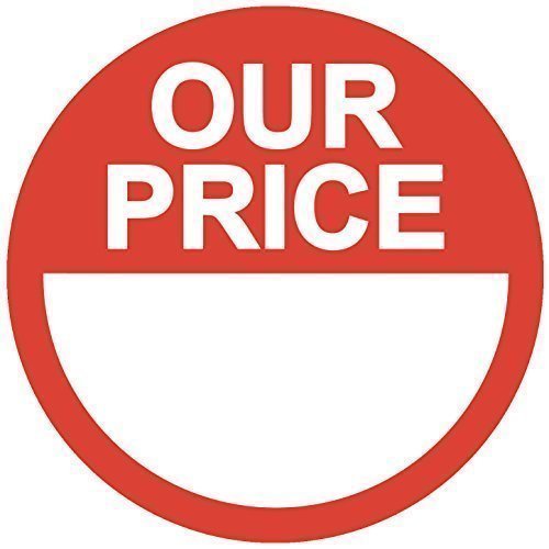 Our Price Stickers - 30mm, 1000 Pack, Blank Red Sticky Labels Adhesive Labels for Pricing Self Adhesive Label Stickers for Shops Round Label Sticker Pack for Price Tags, Organization, and Display