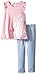 Mud Pie Toddler Girls Holiday Two Piece Playwear Set, Easter Bunny, 4 Toddler