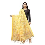 Yellow color silk Dupatta