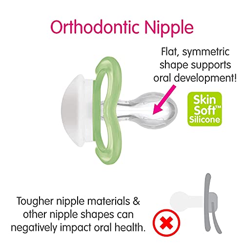 MAM Air Night Pacifiers, MAM Sensitive Skin Pacifier 6+ Months, Glow in