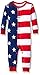 Little Blue House By Hatley Baby Infant Union Suit - USA Flag, Multi Color, 3-6