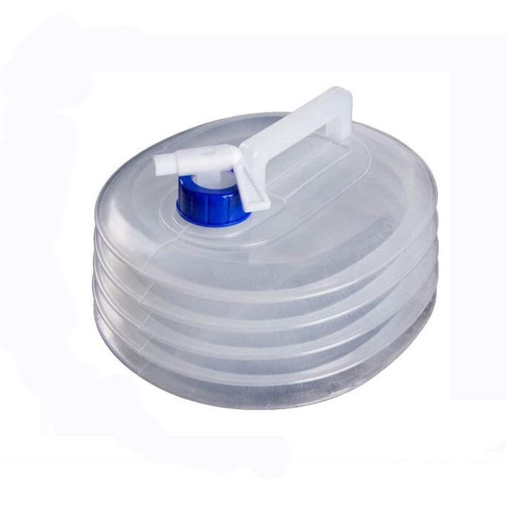 TopHomer Collapsible Water Container, 10L Folding Water Bucket with Spigot, Portable Water Storage Jug Cantee for Outdoor Hiking Camping and Emergency Survival