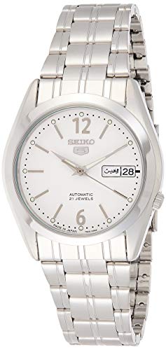 ایگرد | قیمت و خرید Seiko Men's 37mm Steel Bracelet \u0026 Case Automatic White  Dial Watch SNKE93J1