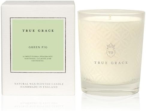 True Grace Scented Glass candle – green Fig