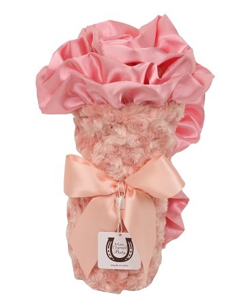 Max Daniel Rosebuds and Satin Baby Throw (Coral)