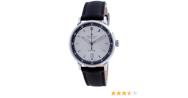 Amazon.com: Hamilton Watch Men's American Classic Stainless Steel Swiss  Automatic Watch with Leather Strap, Black, 20 (Model: H38425720) :  Clothing, Shoes \u0026 Jewelry