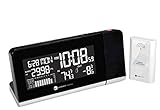 Ambient Weather WS-8460 Projection Clock with 256 Color Changing Ambient Temperature Display, Wireless Temperature and Barometer