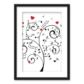 NWT Black Paper Framed Canvas Wall Art for...