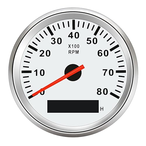 85mm Marine Tachometer With LCD Hour Meter 0-8000 RPM Red Backlight 12V/24V From Tachometer - Price 26.26 - View #4