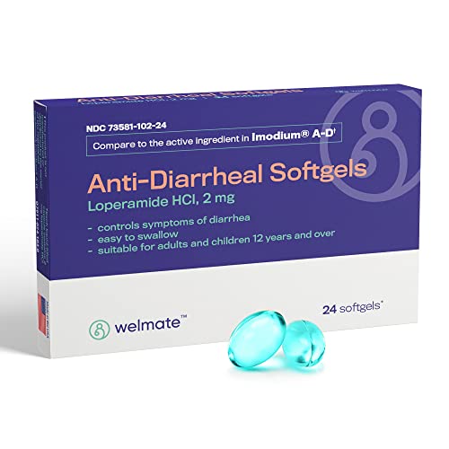 WELMATE AntiDiarrheal SoftGels Loperamide HCL 2 mg Diarrhea