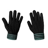 LETHMIK Men's Thick Unique Winter Knit Gloves with Warm Wool Lining in 6 Colors