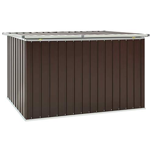 Tidyard Gartenbox Auflagenbox Kissenbox Aufbewahrungsbox Truhe Box Gartenmöbel Gartenkasten Gartentruhe Werkzeugkasten Braun 171 x 99 x 93 cm – Bild 4