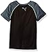 PUMA Big Boys' Athletic Tee Shirts, Puma Black Raglan, Large (14/16)