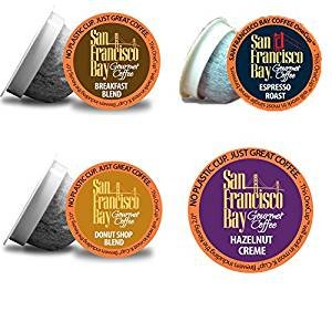Image of San Francisco Bay New Variety Pack 80 count - Donut Shop, Hazelnut, Breakfast Blend and Espresso