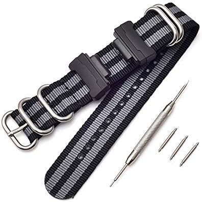 Watch Band Strap for NATO Zulu Nylon and Conversion Kit for G-Shock GA-110/100/120/150/200/300/400/GD-100/110/120/G-8900/ GW-M5610/DW-6900