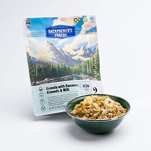 Granola with Bananas, Almonds & Milk, 16 Grams of Protein, Vegetarian, 9.5 oz/pouch, 2 Servings Pouches, 6 Count