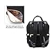 Diaper Bag Backpack Travel Nappy Bag with Insulated Pockets, Multi-function Baby Diaper Bag for Mom, Waterproof Fabric, Large Capacity (BLACK)