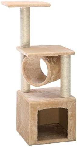 Pet house Deluxe 36" Cat Tree Condo Furniture Play Toy Scratch Post Kitten Beige