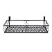 Saim Large Hanging Plant Holder Railing Shelf, Metal Fence Planters with Hooks Flower Bucket for Balcony Outdoor Garden Window Porch Patio （23.5x8x4.5 Inch- Black
