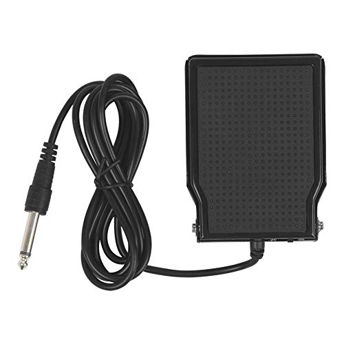 Shentesel Metal Sustain Pedal Foot Control Switch for Electronic Piano Keyboard - Black
