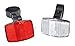 MBP Bicycle Front & Rear Reflector Kit Bracket for Handlebar and Seatpost and Bolt on for Racks or Fenders